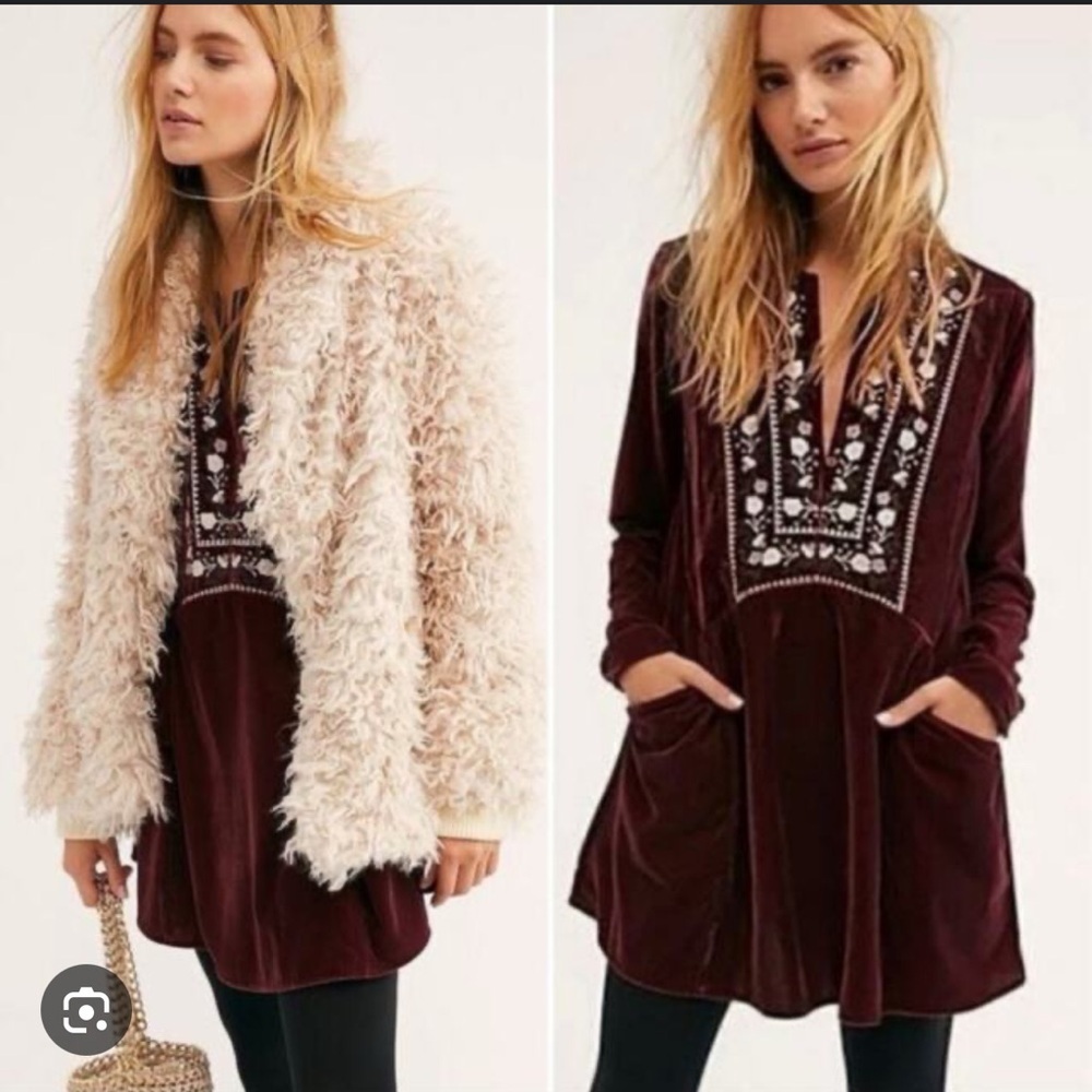 Free People Always Forever Velvet Dress